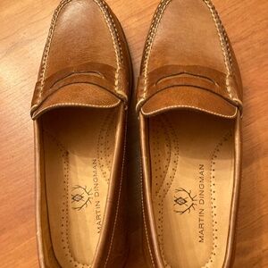 Martin Dingman All American Saddle Leather Penny Loafers Chestnut